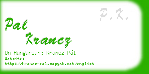 pal krancz business card